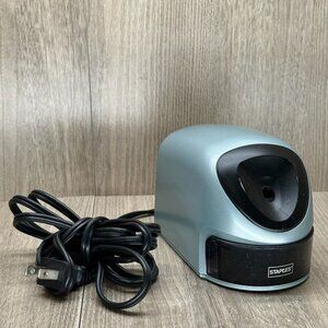 Staples Electric Pencil Sharpener Silver Model #34462 - Tested Works!